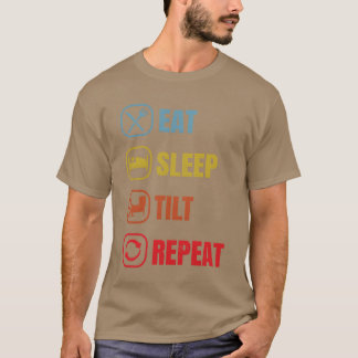 Ät Sömndrucken Upprepa pojke T Shirt