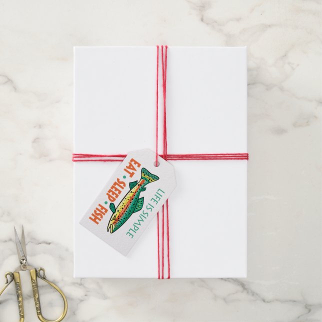 Ät sömnfisk - Lönsam fiskesätning Presentetikett (Med Snöre)