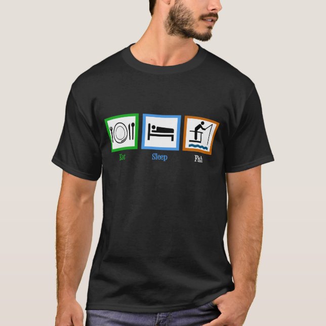 Ät sömnfisk tee shirt (Framsida)