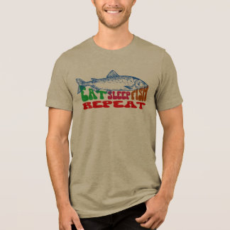 Ät sömnfisk Upprepa Shirt Fisherman Gift T