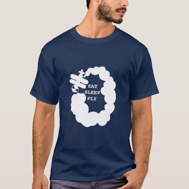 Ät sömnfluga till skjorta| Pilotpresentidé för fly T-shirt (Framsida)