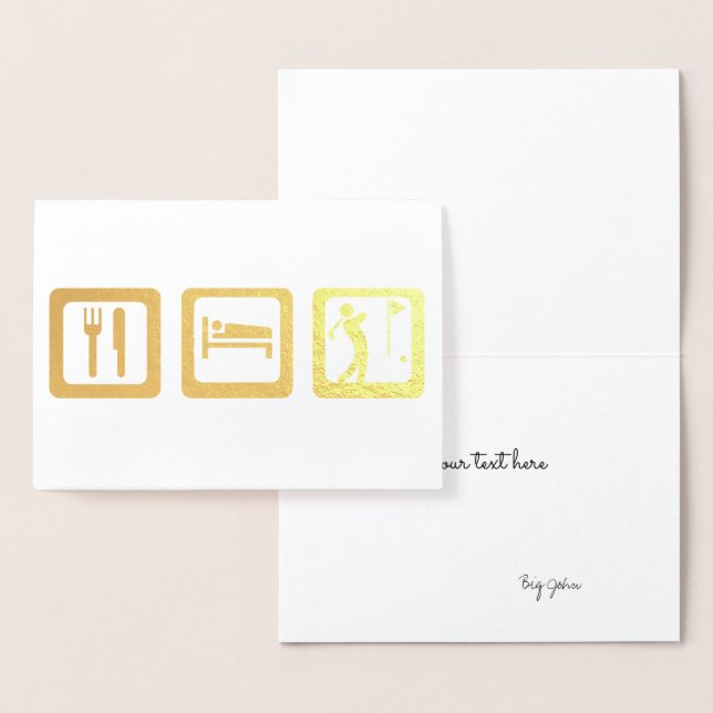 Ät Sömngolf för Golf Fanatic Folierat Kort (Display)