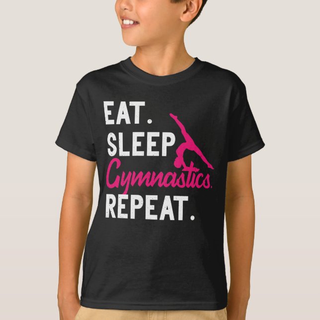Ät sömngymnastika Upprepa Acrobatics Gymnastics T Shirt (Framsida)