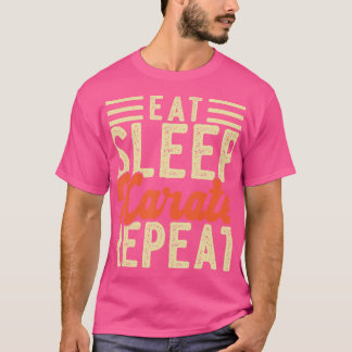 Ät SömnKarate Upprepa Manar Kvinnor Funny Karate L T Shirt