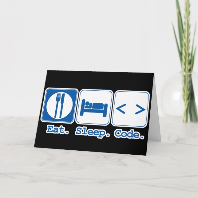 Ät sömnkod (html) kort (Framsida)