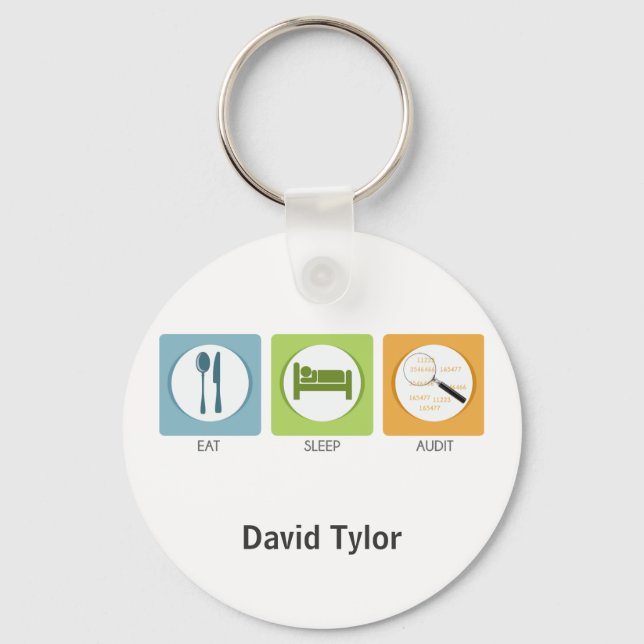 Ät Sömnkontroll! Nyckelring (Framsida)