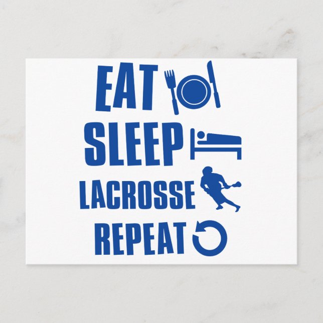 Ät sömnlacrosse vykort (Framsida)