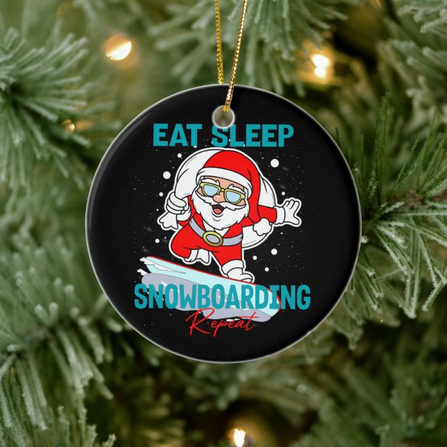 Ät sömnlövbordande Upprepa jul Coolan Party Julgransprydnad Keramik (Träd)