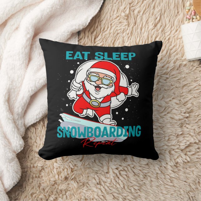 Ät sömnlövbordande Upprepa jul Coolan Party Kudde (Filt)
