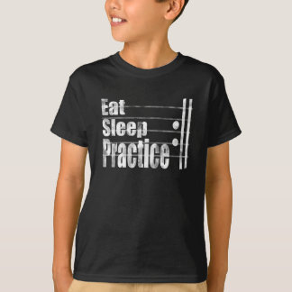 Ät sömnövningar repetera rolig musikgåva t shirt