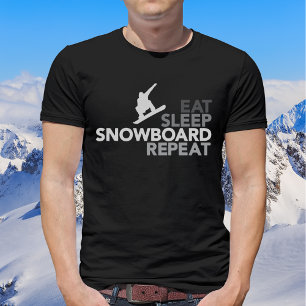 Ät Sömnpunktsbord Upprepa Winter Sport Black Grått T Shirt