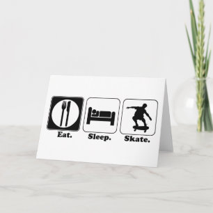 Ät sömnskateboard kort