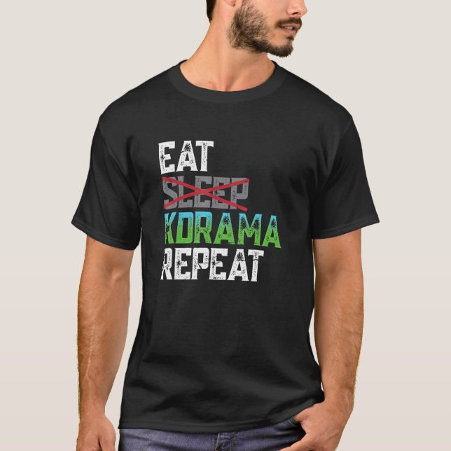 Ät Sömnskdrama Upprepa K-popp T Shirt (Framsida)