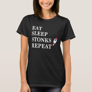 Ät sömnstenar, memorandum lustig day trader gamest t shirt