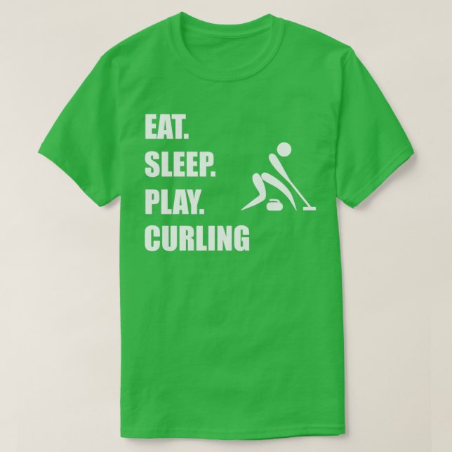 Ät sömnuppspelning, kurva 2 t shirt (Design framsida)