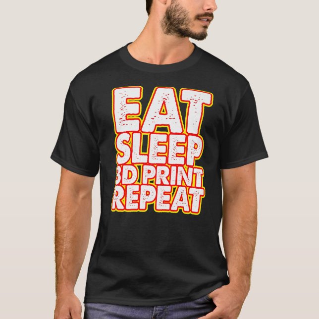 Ät Söv 3D Utskrift Upprepa  Kvinnor 3D-utskrift Kä T Shirt (Framsida)
