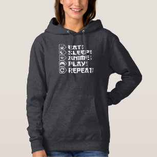 Ät Sov Anime Spela Upprepa Otaku Anime Livsstil T Shirt