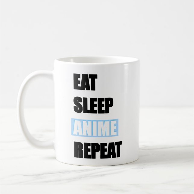 Ät, sov, Anime, Upprepa! Kaffemugg (Vänster)