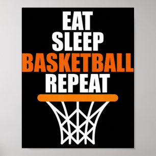 Ät. Sov. Basketboll. Upprepa. T för basket Poster