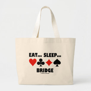 Ät.. Sov... Brygga (Bridge Humor Card Kostym) Jumbo Tygkasse