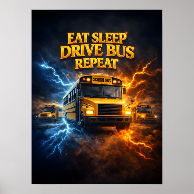 Ät Sov Bussförare Poster (Framsidan)
