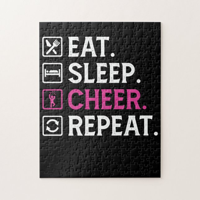 Ät. Sov. Cheer. Upprepa Cheerlead CheerLedare Pussel (Vertikal)