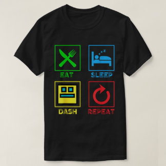 Ät Sov Dash Upprepa Gamer Tee, TV-spelsliv T Shirt