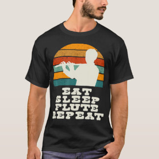 Ät Sov Flöjt Upprepa Med Flöjtist På Vintage Ra T Shirt