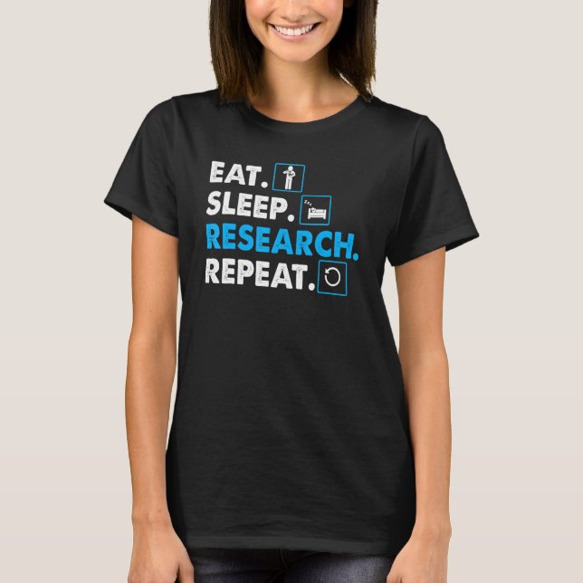 Ät. Sov. Forskning. Repeat Science T-Shirt Scien (Framsida)