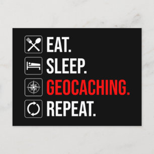 Ät. Sov. Geocaching. Upprepa Vykort
