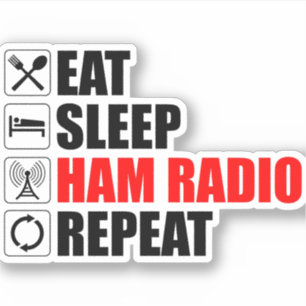 Ät. Sov. Ham Radio. Upprepa Klistermärken