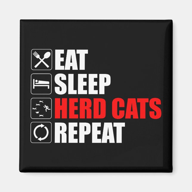 Ät. Sov. Herd Cats. Upprepa Magnet (Framsidan)