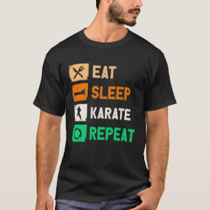 Ät Söv Karate Upprepa Män Kvinnor Judo Kendo T Shirt