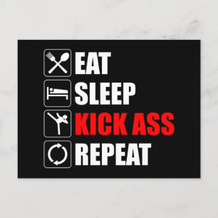 Ät. Sov. Kick-Ass. Upprepa Vykort