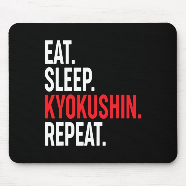 Ät Sov Kyokushin Upprepa Japansk Karate Kung Fu Musmatta (Framsidan)