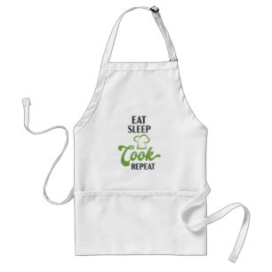 Ät Sov Laga Mat Upprepa Present till kock Förkläde