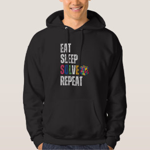 Ät sov lösa upprepa Math Speed Cubing Pussel lo Hoodie