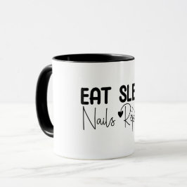 Ät Sov Nails Upprepa, Nageltekniker Mugg