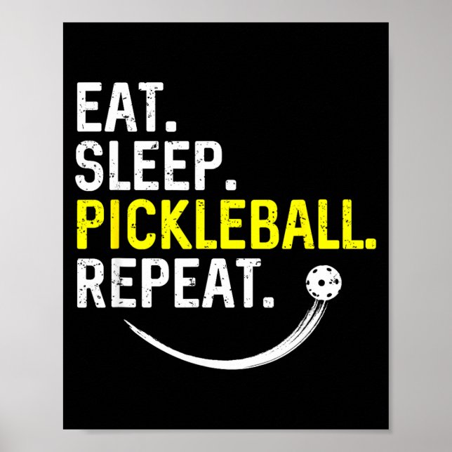 Ät sov pickleball upprepa  poster (Framsidan)