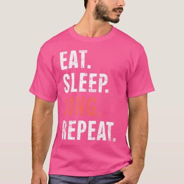 Ät. Sov. Sjunga. Upprepa. Musical Theater T Shirt (Framsida)