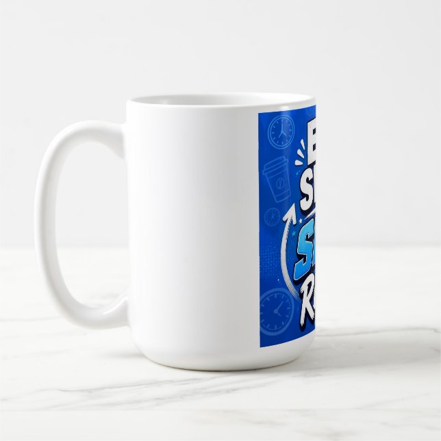 Ät Sov Skift Upprepa – Modigt Arbetshustle  Kaffemugg (Vänster)
