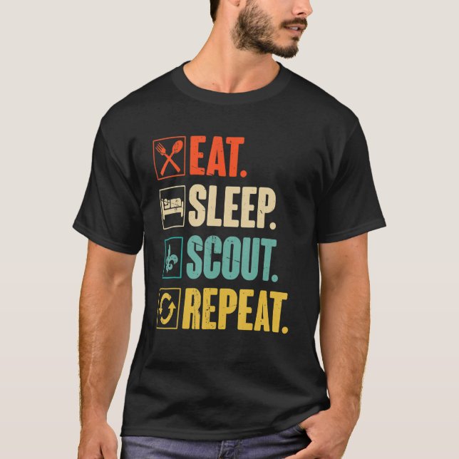 Ät Sov Spanar Repetera  Spaning T Shirt (Framsida)