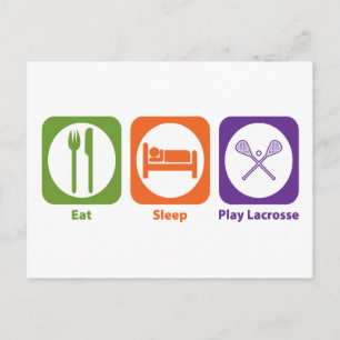Ät Sov Spela Lacrosse Vykort