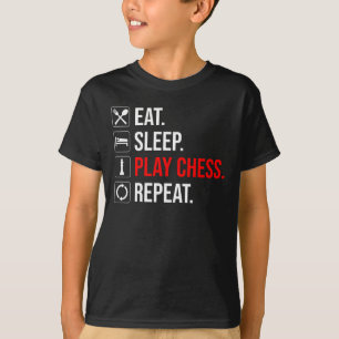 Ät. Sov. Spela schack. Upprepa T Shirt