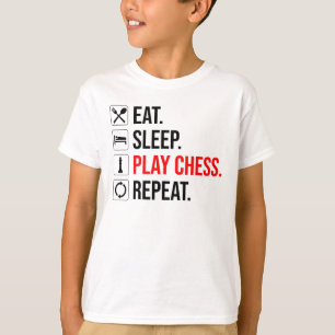 Ät. Sov. Spela schack. Upprepa T Shirt