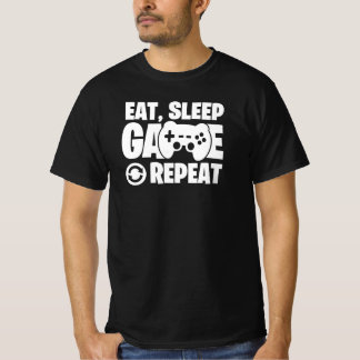 Ät Sov Spela Upprepa Roligt Gamer Citat T Shirt