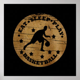 Ät sov spelar basket poster