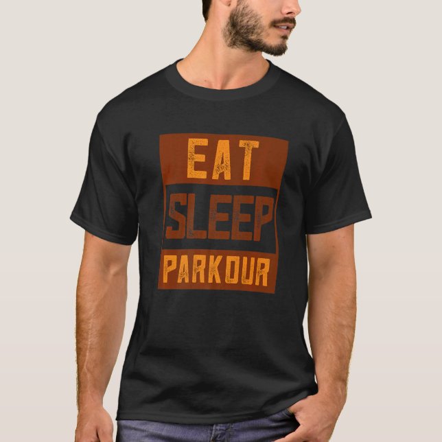 Ät Sov Springa och Parkour Sport Parkour Premium T Shirt (Framsida)