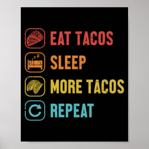 Ät sov tacos upprepa hård skal al pastor poster