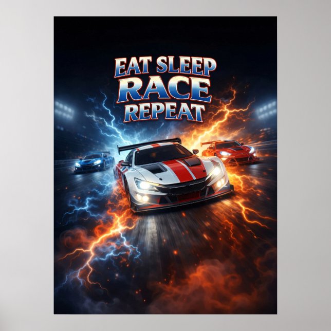 Ät Sov Tävlings Retro Poster (Framsidan)